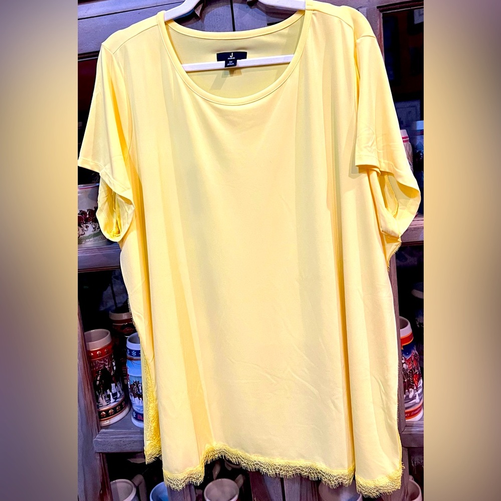 PLUS Jason Wu Tunic Top with Lace Trim